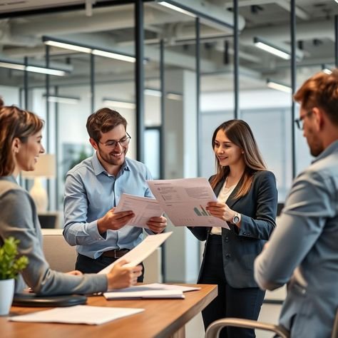 Business meeting about financing